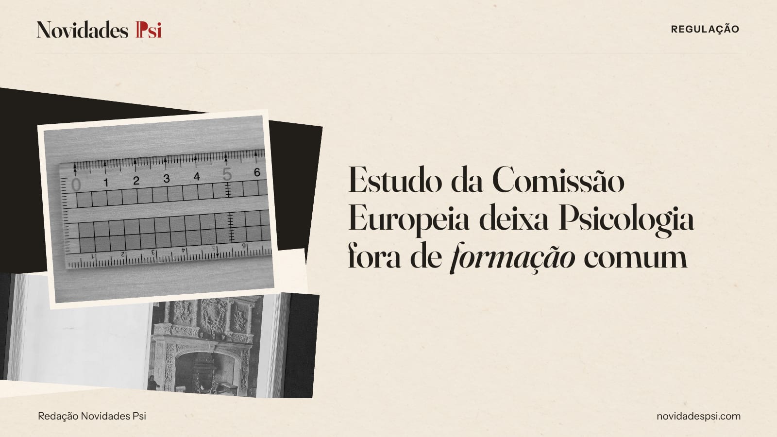 Colagem com régua transparente sobre uma mesa de, livro aberto com uma fotografia e papel tinta.